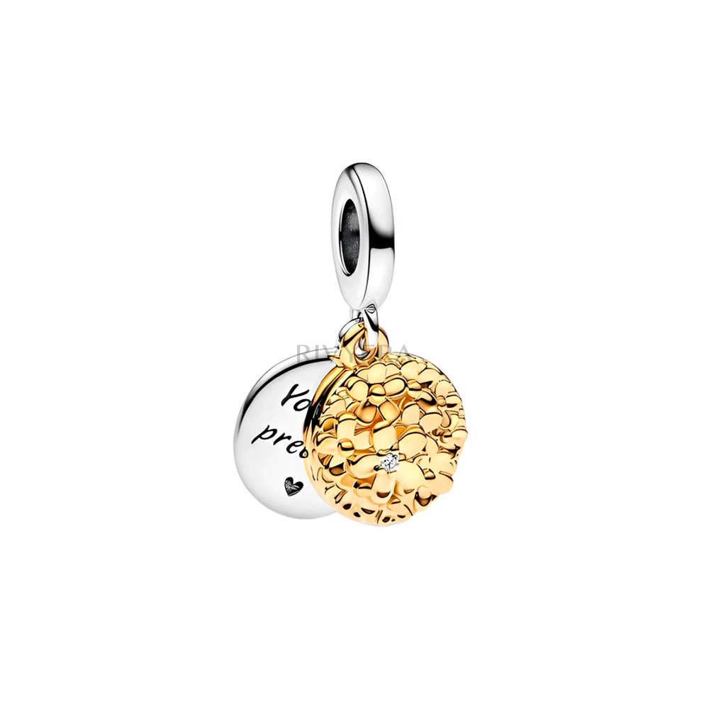 Goldene Blume Charm