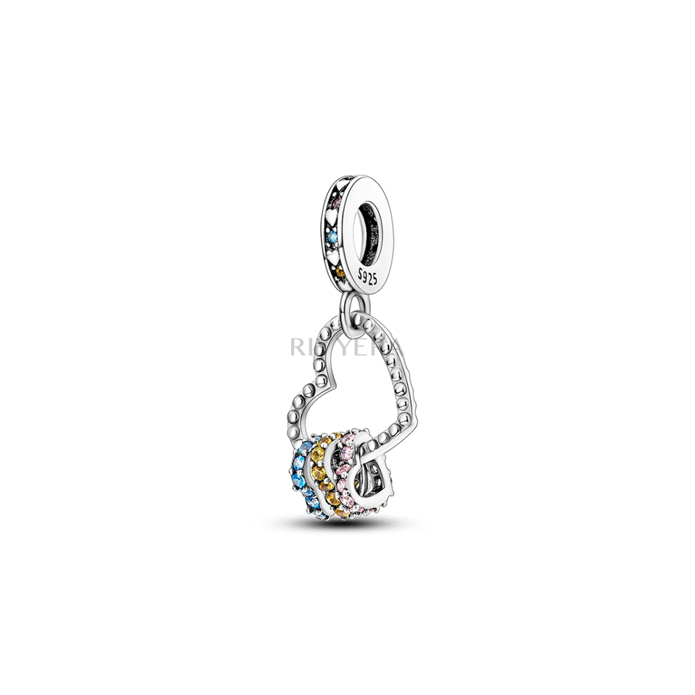 Buntes Herz Charm