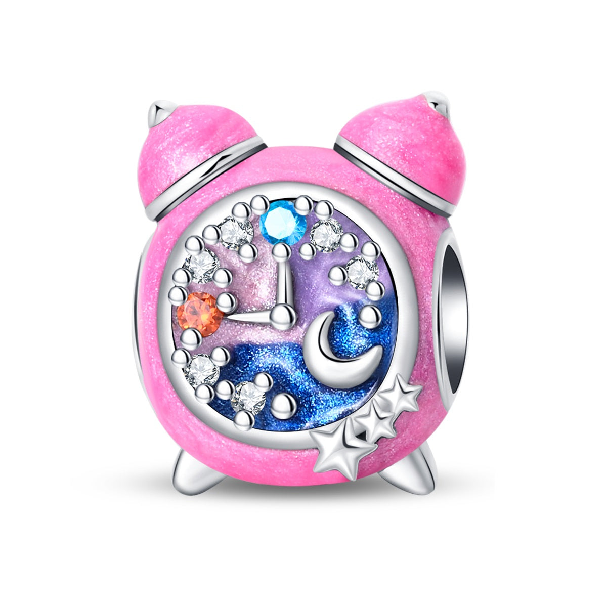 Rosa Uhr Charm