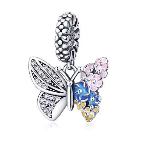Bunter Schmetterling Charm