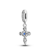 Blaues Kreuz Charm