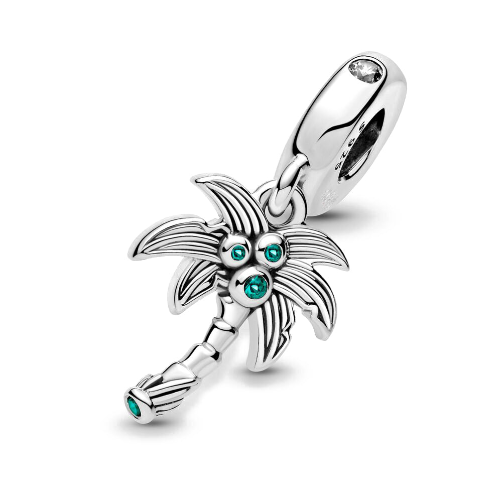 Eingefasste Palme Charm